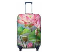 KCGSDEGV Spirit of the Flowers Housse de bagage élastique avec fermetures éclair invisibles - Protection universelle pour valise, voyage, voyage d'affaires, Noir , M(22-24inch suitcase), Valise