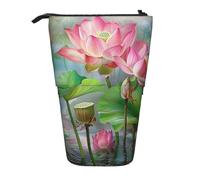 KCGSDEGV Spirit of the Flowers Trousse extensible sur pied pour stylos scolaires, maquillage et voyage pour étudiants et artistes, Noir , Taille unique, Cartable