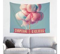 KCGSDEGV Tapisserie murale imprimée barbe à papa pour chambre à coucher, salon, tentures murales à suspendre, décoration murale, 95 x 73 cm