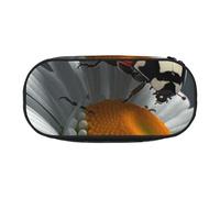 KCGSDEGV Trousse à crayons avec imprimé coccinelle mignonne pour papeterie, stylos, maquillage, voyage, école, travail, Noir , Taille unique, Cartable