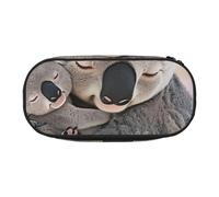 KCGSDEGV Trousse à crayons avec imprimé koala mignon - Pour voyage, école, travail, Noir , Taille unique, Cartable