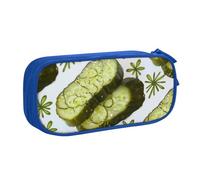 KCGSDEGV Trousse à crayons avec imprimé sushi anill cornichons pour écolières et garçons, grande capacité, jolie trousse à crayons, boîte de rangement pour papeterie, noir, bleu, Taille unique,