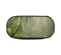 KCGSDEGV Trousse à crayons avec motifs de forêt tropicale et jungle - Pour voyage, école, travail, Noir , Taille unique, Cartable