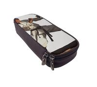 KCGSDEGV Trousse à crayons en cuir avec imprimé karaté pour étudiants, filles, garçons, jolie trousse à crayons en cuir pour l'école, le travail, les voyages, Noir , Taille unique, Cartable