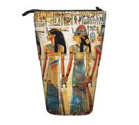 KCGSDEGV Trousse à crayons extensible avec imprimé « Women in Ancient Egypt » pour stylos scolaires, maquillage et voyage pour étudiants et artistes, Noir , Taille unique, Cartable
