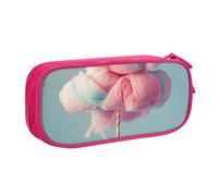 KCGSDEGV Trousse à crayons imprimée Cotton Candy pour filles et garçons, grande capacité, jolie trousse à crayons, boîte de rangement pour papeterie, noir, rose, Taille unique, Cartable