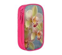 KCGSDEGV Trousse à crayons noire avec impression d'orchidées, grande capacité, boîte de rangement pour l'école filles et garçons, rose, Taille unique, Cartable