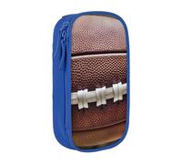 KCGSDEGV Trousse à crayons noire avec lacets de football américains imprimés, grande capacité, jolie trousse à crayons pour l'école, les filles et les garçons, bleu, Taille unique, Cartable