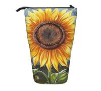 KCGSDEGV Trousse extensible « You are My Sunshine » avec imprimé tournesol pour stylos scolaires, maquillage et voyage pour étudiants et artistes, Noir , Taille unique, Cartable
