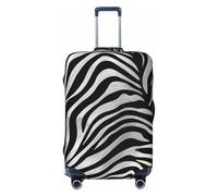 KCGSDEGV Zèbre imprimé imprimé housse de bagage élastique avec fermeture éclair invisible - protection de valise universelle pour voyage, voyage d'affaires, Noir , M(22-24inch suitcase), Valise