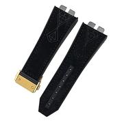 KCHSRKHXC 17 * 27mm Leather Rubber Silicone Watchband For Big Bang 42mm 441 440 Calfskin Quick Release Watch Strap
