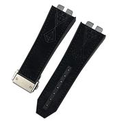 KCHSRKHXC 17 * 27mm Leather Rubber Silicone Watchband For Big Bang 42mm 441 440 Calfskin Quick Release Watch Strap