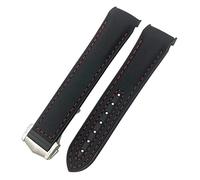 KCHSRKHXC 19mm 20mm 21mm 22mm Rubber Watchband Fit for Omega Planet Ocean Diver 300 Silicone Nylon Sports Watch Strap