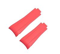 KCHSRKHXC 20mm Rubber Watch Band Black Adjustable Fold Buckle For Strap GMT OYSTERFLEX Bracelet