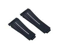 KCHSRKHXC 20mm Rubber Watch Band Black Adjustable Fold Buckle For Strap GMT OYSTERFLEX Bracelet