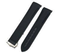 KCHSRKHXC 21 mm 22 mm extrémité incurvée Bleu Red tissu haute densité Nylon Rubber Watch Band 19 mm 20 mm For Omega 300 Planet Ocean AT150 STRAP