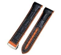 KCHSRKHXC 21 mm 22 mm extrémité incurvée Bleu Red tissu haute densité Nylon Rubber Watch Band 19 mm 20 mm For Omega 300 Planet Ocean AT150 STRAP