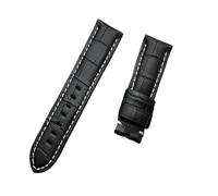 KCHSRKHXC 22 mm 24 mm 26 mm noir brun bleu vert gris veau blanc bambou en cuir watchband compatible avec bracele