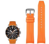 KCHSRKHXC 22mm Silicone Watch Bands for T120417 T120407 Quartz Dial Rubber Sport Men Watch Strap Watchband Waterproof (Color : Blue Black, Size : 22mm)