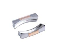 KCHSRKHXC 2pcs 20mm Curved End Link Endlink Just for Watchband for Submariner Watch Band Rubber Leather Strap Seamless Connection (Color : Gold, Size : 20mm)