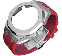 KCHSRKHXC 4rd Gen Kit for GA2100 GA-2100 GA2110 Metal Watch Case Fluorine Rubber Strap Stainless Steel Bezel Rubber Sport Watchband Watch Strap