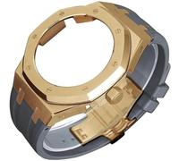 KCHSRKHXC 4rd Gen Kit for GA2100 GA-2100 GA2110 Metal Watch Case Fluorine Rubber Strap Stainless Steel Bezel Rubber Sport Watchband Watch Strap