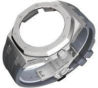 KCHSRKHXC 4rd Gen Kit for GA2100 GA-2100 GA2110 Metal Watch Case Fluorine Rubber Strap Stainless Steel Bezel Rubber Sport Watchband Watch Strap