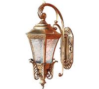 KCHSRKHXC Aluminium Lampe murale de patio extérieur IP65 Application imperméable avec transmission à haute lumière E27 Bronze de conception simple