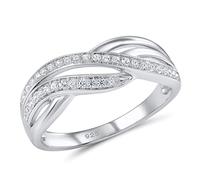 KCHSRKHXC Anneau pur pour les femmes blanc bril