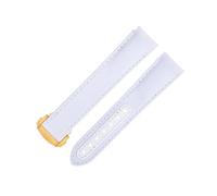 KCHSRKHXC Band de montre d'extrémité incurvée de 20 mm pour sangle oméga pour AT150 300 Planet Ocean de Ville adapté à Speedmaster New White White High Density Nylon CowHide Watchs