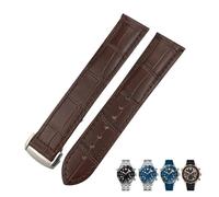 KCHSRKHXC Band de montre en cuir 18 mm 19 mm 20 mm 22 mm pour Omega 300 de Ville AT150 Moonsue pour Swatch adapté pour Speedmaster Watch Strap