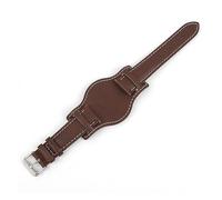 KCHSRKHXC Band de sangle de montre en cuir authentique 18 mm 20 mm 22 mm Bande de montre vintage avec bracelets de poignet de café marron noir pour hommes montres pour hommes