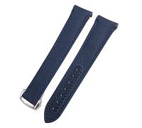 KCHSRKHXC Bandons de monator de 20 mm Toile en cuir Bottom Watch Bandin pour Omega 300 AT150 Planet Ocean Nylon Watch Strap Man Woman