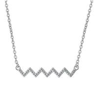 KCHSRKHXC Bijoux de vie en argent sterling argent de vie de bijoux cardiaque Collier ECG Collier Pendants Colliers pour la déclaration des femmes