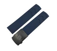 KCHSRKHXC Boucche de montre en silicone en caoutchouc de 20 mm Bleu noir orange pliant boucle étanche de montre compatible avec PRS516 T044