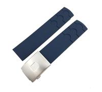 KCHSRKHXC Boucche de montre en silicone en caoutchouc de 20 mm Bleu noir orange pliant boucle étanche de montre compatible avec PRS516 T044