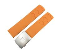 KCHSRKHXC Boucche de montre en silicone en caoutchouc de 20 mm Bleu noir orange pliant boucle étanche de montre compatible avec PRS516 T044