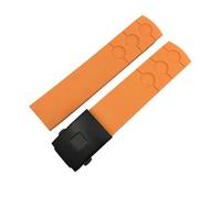 KCHSRKHXC Boucche de montre en silicone en caoutchouc de 20 mm Bleu noir orange pliant boucle étanche de montre compatible avec PRS516 T044