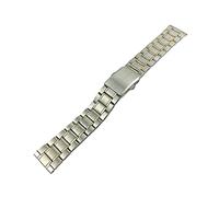 KCHSRKHXC Bracelet de montre de rechange en acier inoxydable avec boucle plate - Bracelet argenté - Bracelet de 12 14 16 18 20 22 mm, Silver Gold, Standard, Standard