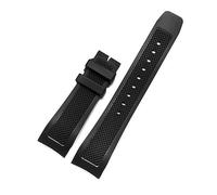 KCHSRKHXC Bracelet de montre en caoutchouc de silicone souple avec extrémité incurvée Noir 22 mm Compatible avec IW390209, 22mm, Standard, Standard