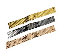 KCHSRKHXC Bracelets de montre en acier inoxydable pour homme et femme - 14 mm, 16 mm, 18 mm, 20 mm, 22 mm, 24 mm - Argent - Extrémités incurvées, 12mm, Standard, Standard