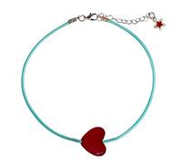 KCHSRKHXC Chaîne de cou en forme de cœur pour femmes et filles, collier ras du cou réglable, tempérament doux, chaîne de clavicule