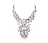 KCHSRKHXC Collier à bavoir épais en strass, collier Long à col Long en cristal scintillant pour fête de bal de promo