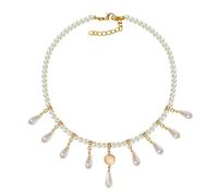 KCHSRKHXC Collier Élégant parure de perle courte avec des perles Fringe Pendante Charche de collashains pour rassemblements bijoux