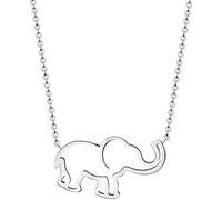 KCHSRKHXC Collier pendentif éléphant, collier mignon porte-bonheur et de bon augure, bijoux de collier éléphant ajouré pour femmes et couleur argent design attrayant