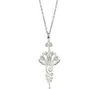 KCHSRKHXC Collier pendentif fleur de Lotus creux, collier Hippie avec breloque fleur de Lotus, bijoux de Yoga professionnels