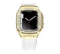KCHSRKHXC DIY for band 8 7 6 Metal Stainless Steel 45mm 41mm Watch Rubber Band Set for 44mm Diamond Strap Modification Kit