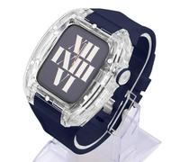 KCHSRKHXC Étui de montre transparent 44 mm 45 mm Bandle de caoutchouc sport ， pour Ultra 9 8 7 6 5 4 SETRACHE Série ， Sports Stracts Clear Watch Case Mod Kit Kit Accessoires