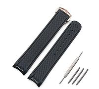 KCHSRKHXC for Omega Hippocampus 300 AT150 8900meters Marine Rubber Butterfly Buckle Watch Band 20mm Silicone Strap (Color : Style B4, Size : 20mm)