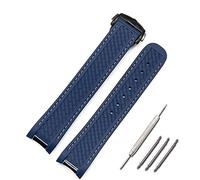 KCHSRKHXC for Omega Hippocampus 300 AT150 8900meters Marine Rubber Butterfly Buckle Watch Band 20mm Silicone Strap (Color : Style B4, Size : 20mm)